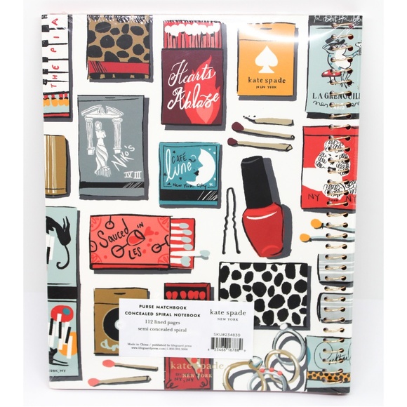 NWT Kate Spade Purse matchbook semi-concealed spiral notebook - Picture 3 of 4